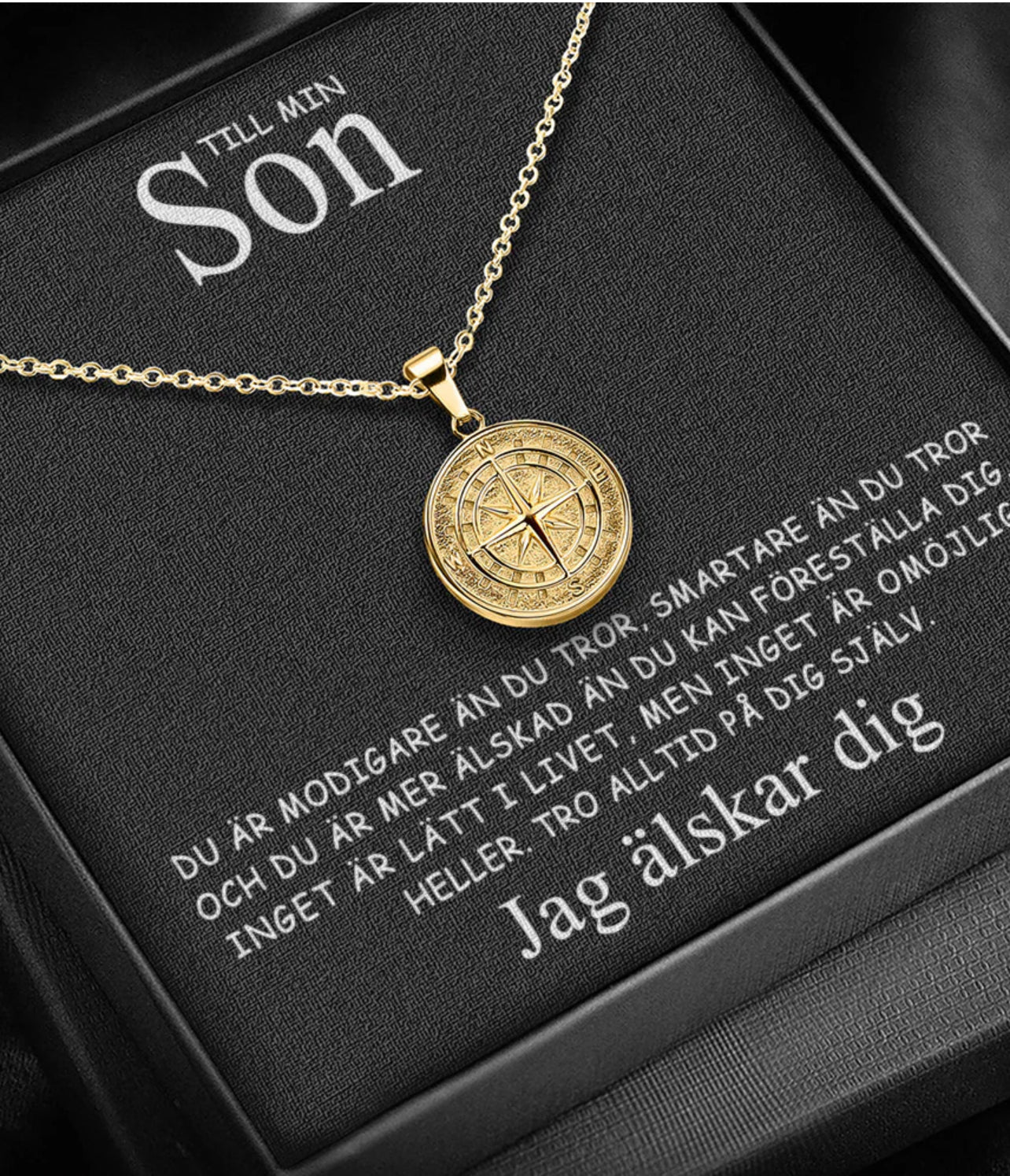 Till min Son - HĂ€nge med kompass