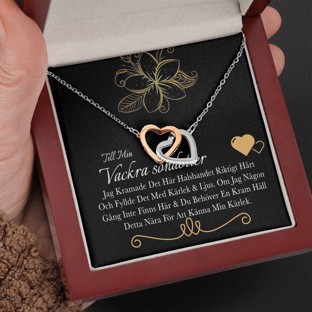 Gåva från mor- och farföräldrarna - fylld med min kärlek och mitt ljus - länkat hjärthals