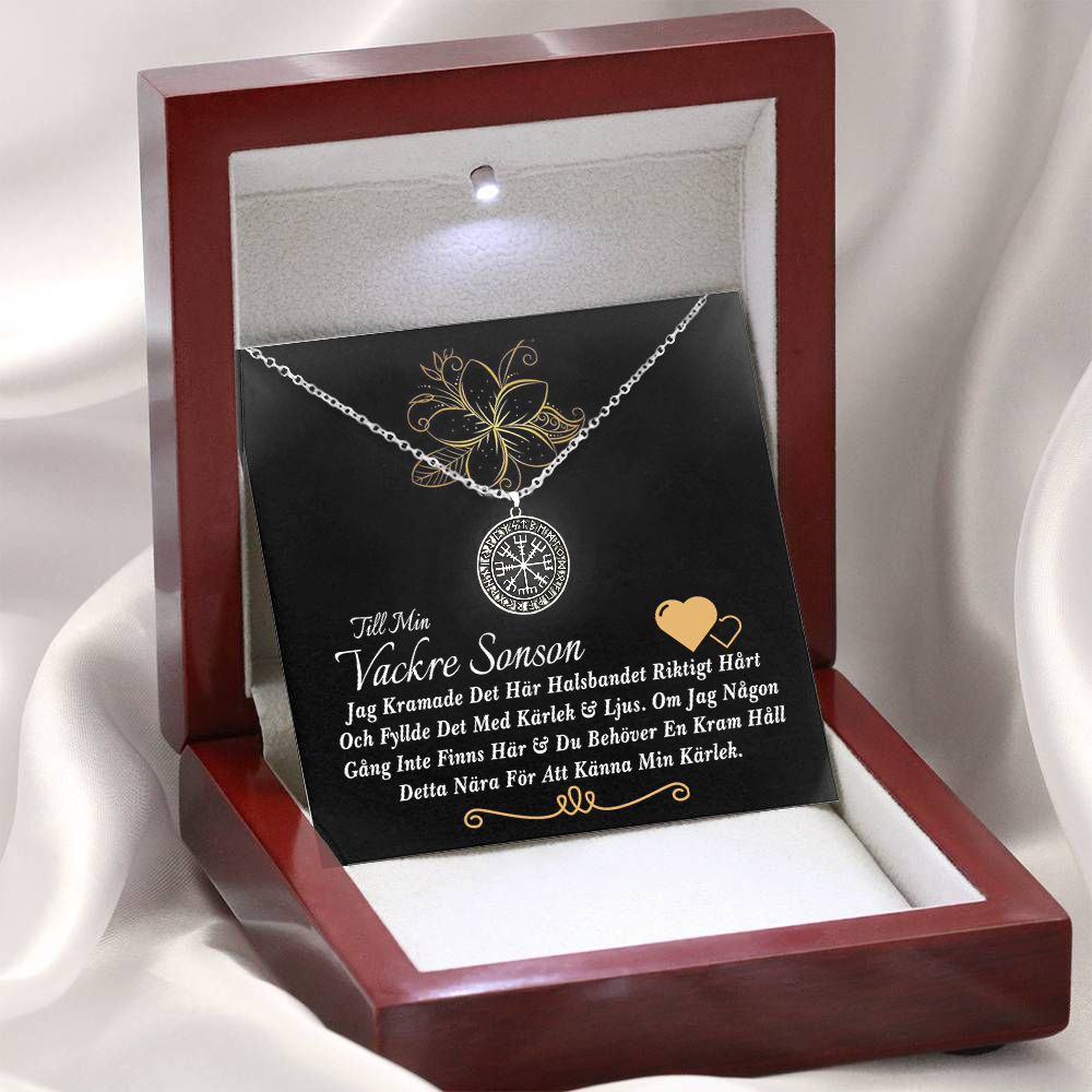 Gåva från mor- och farföräldrarna - fylld med min kärlek och mitt ljus - länkat hjärthals