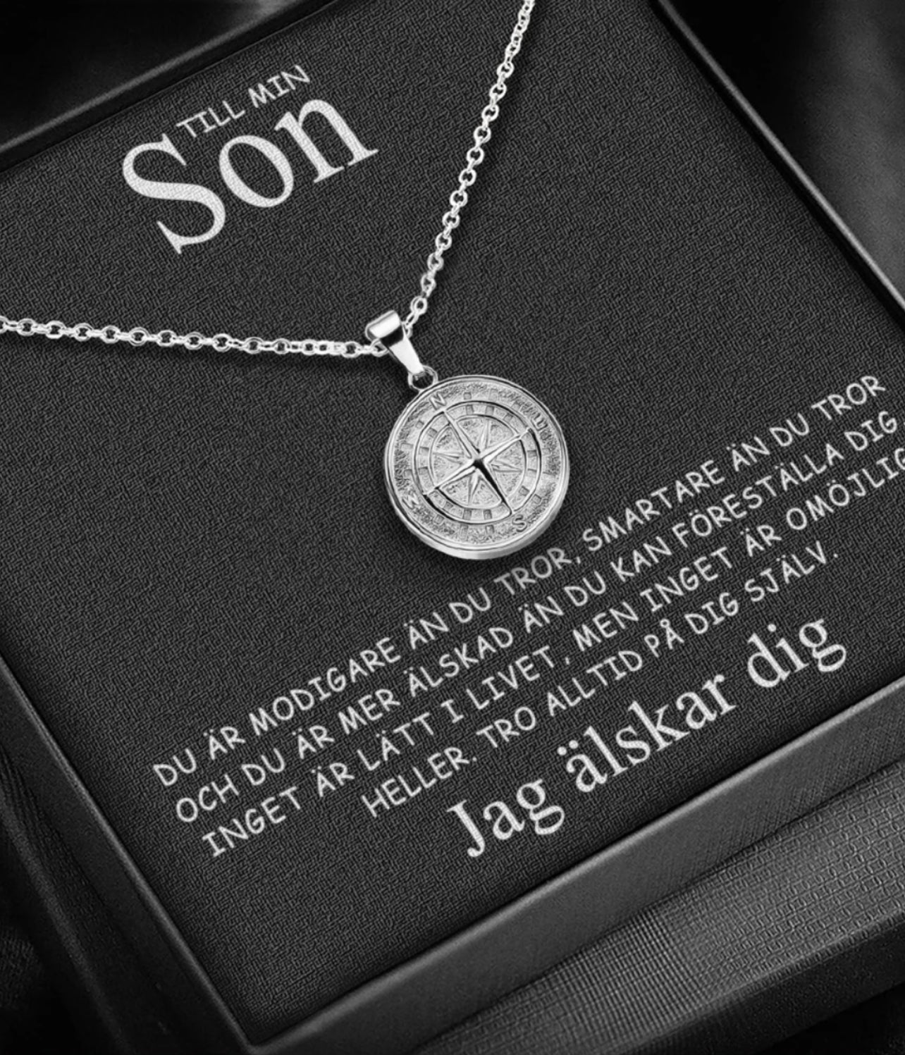 Till min Son - Hänge med kompass